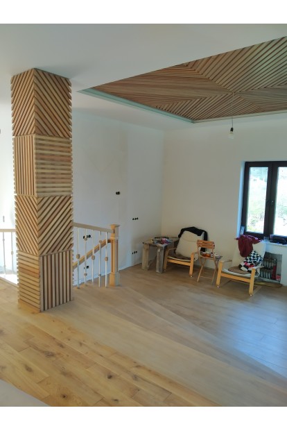 Ukrainian authentic interior, woodwork as the basis of ethnic design