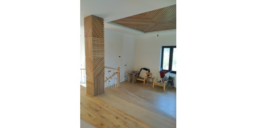 Ukrainian authentic interior, woodwork as the basis of ethnic design